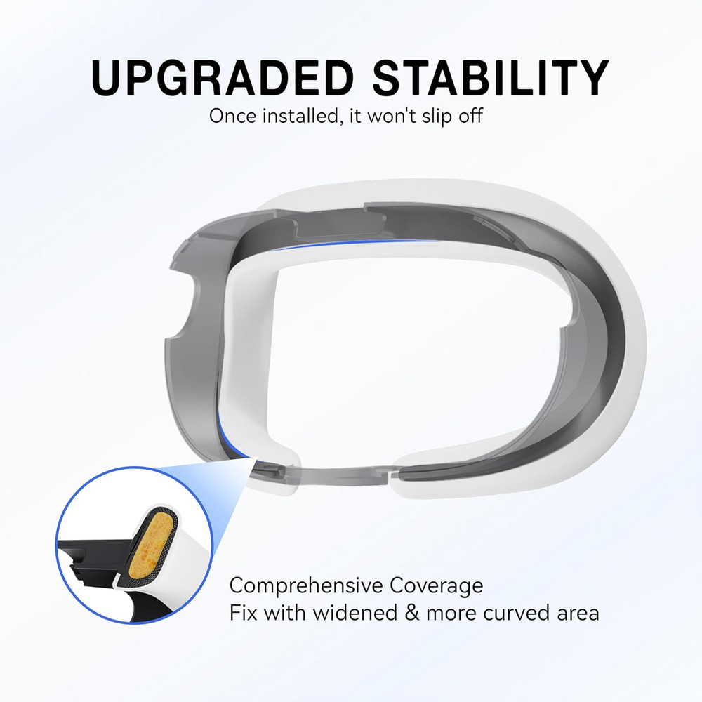 VR Silicone Face Pad Cover for Meta Quest 3 Original Headset Accessories,Oculus/