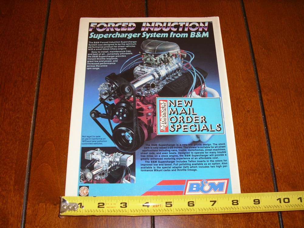 B&M SUPERCHARGER ORIGINAL 1983 AD