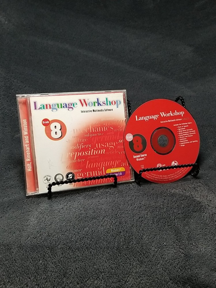 Language Workshop Grade 8 Interactive Multimedia Software Grammar Holt, Rinehart