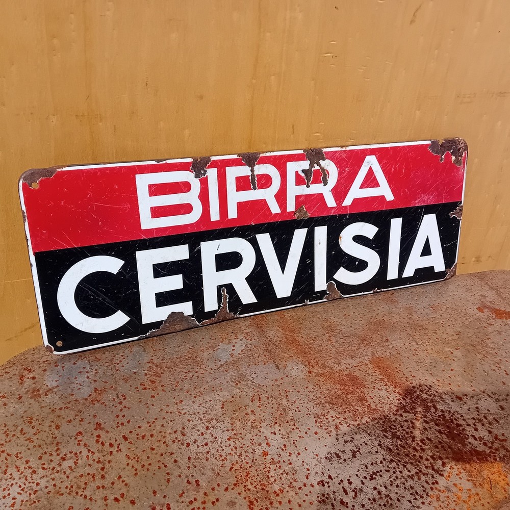 Cervisia Beer Enamel Table Sign