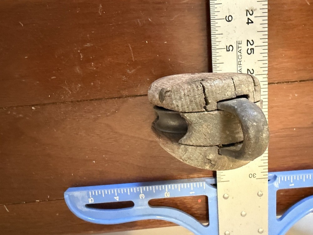 vintage block and tackle pulleys