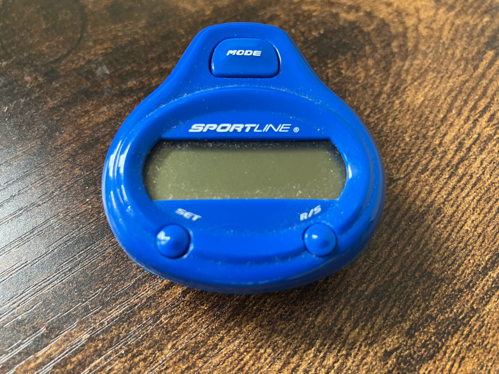 Sportline  Dual Function Step + Distance Pedometer Blue 4202