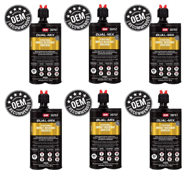SEM 39757 Dual-Mix Structural Impact Resistant Adhesive (6 Pack)