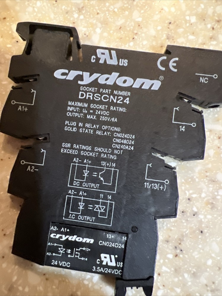 Crydom CN024D24 Rely With Socket DRSCN24 Dinrail Mount