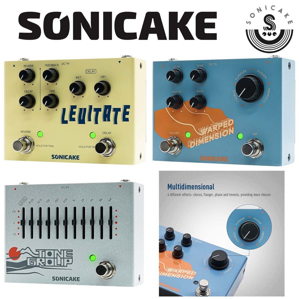 SONICAKE Levitate/Warped Dimension/Tone Group Equalizer Guitar Multi Effects Ped