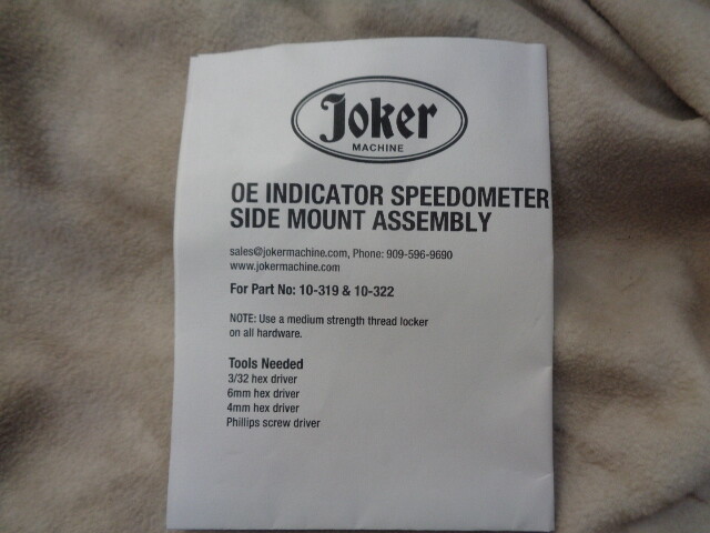 Joker Machine OE Indicator Speedometer Relocation Mount 10-322S