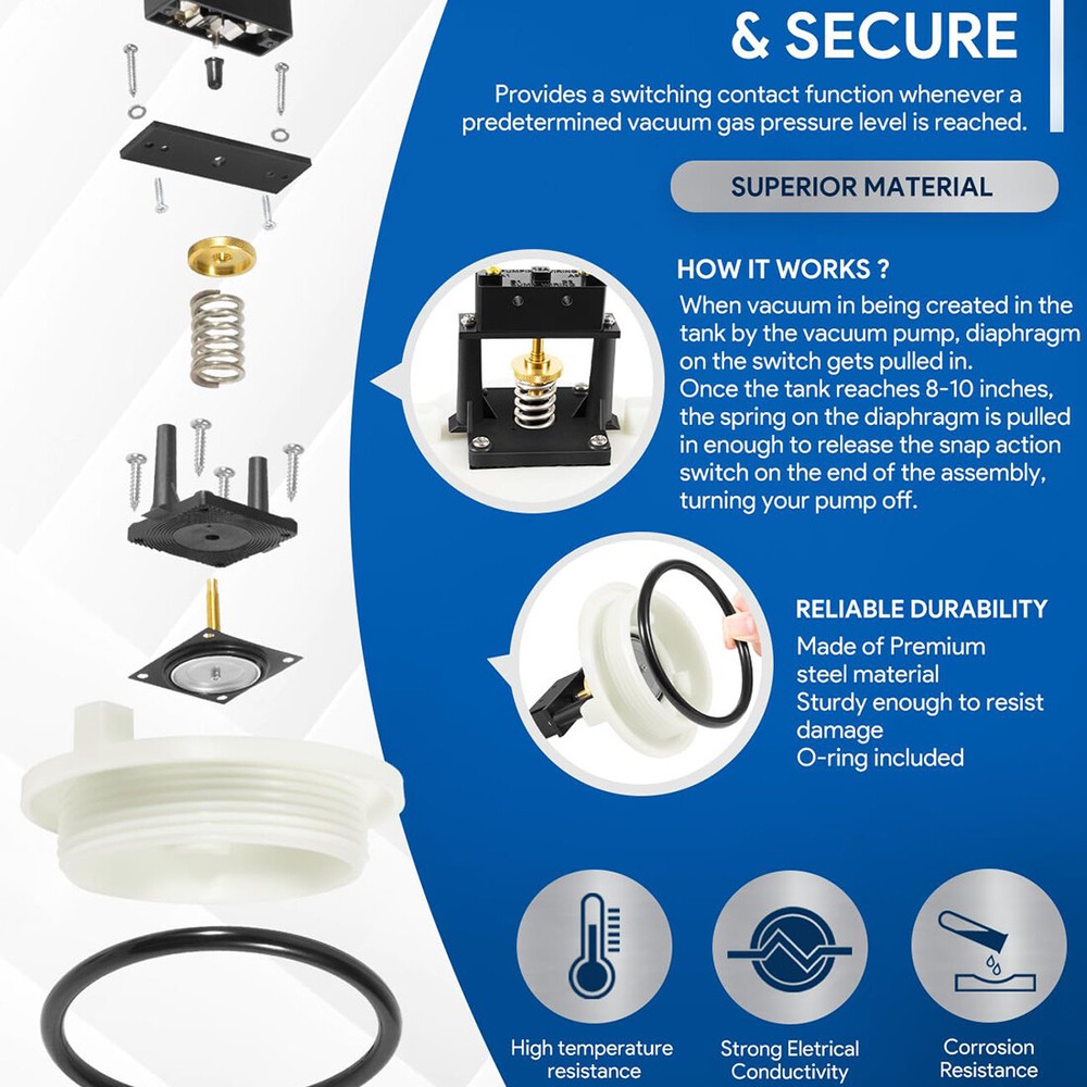for Dometic Vacuum Tank Switch Kit 385318032