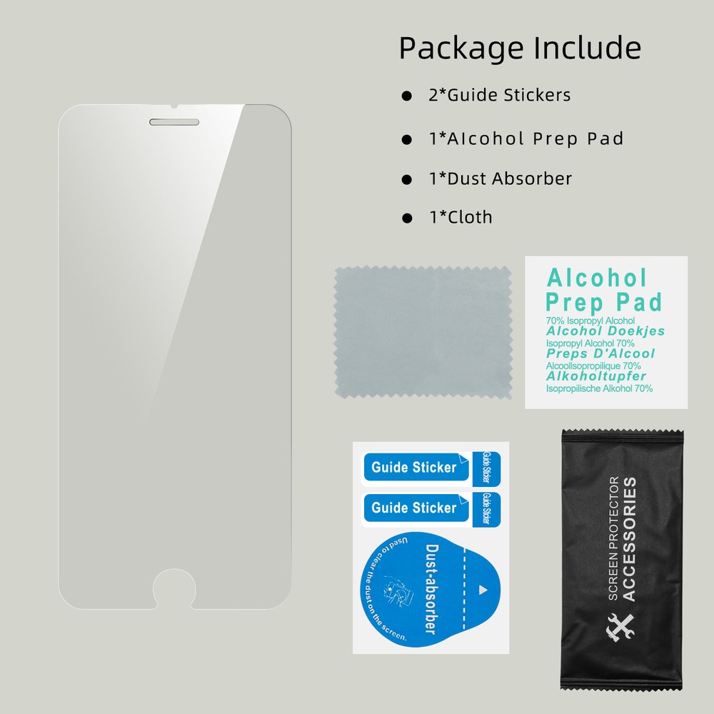 iPhone SE 3/2 2020/2022 & 7/8 Screen Protector - Tempered Glass, Full Coverage