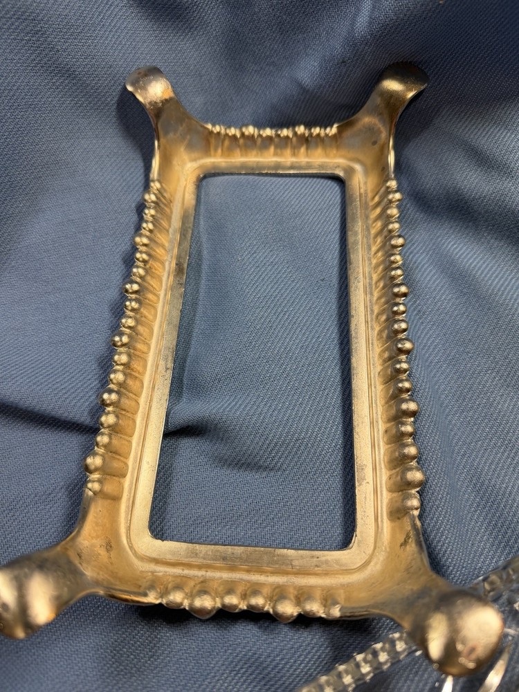 Silver Plated Dish and Base with Legs Antique
