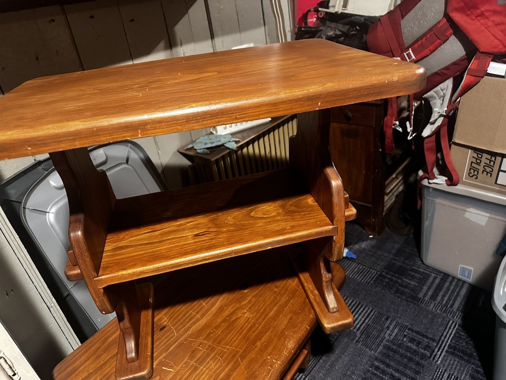 Library Tables / End Tables with Bottom Shelf. Solid Wood