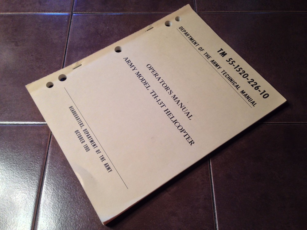 Bell Sioux TH-13T Helicopter Operators Manual