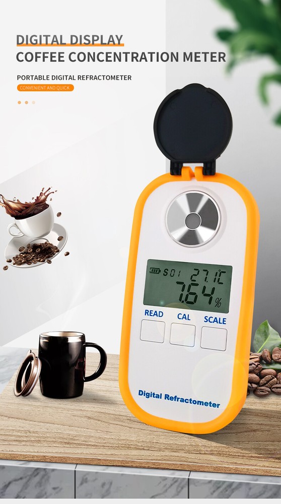 Coffee Hydrometer 2-in-1 Auto Refractometer Brix TDS Concentration Meter Tester