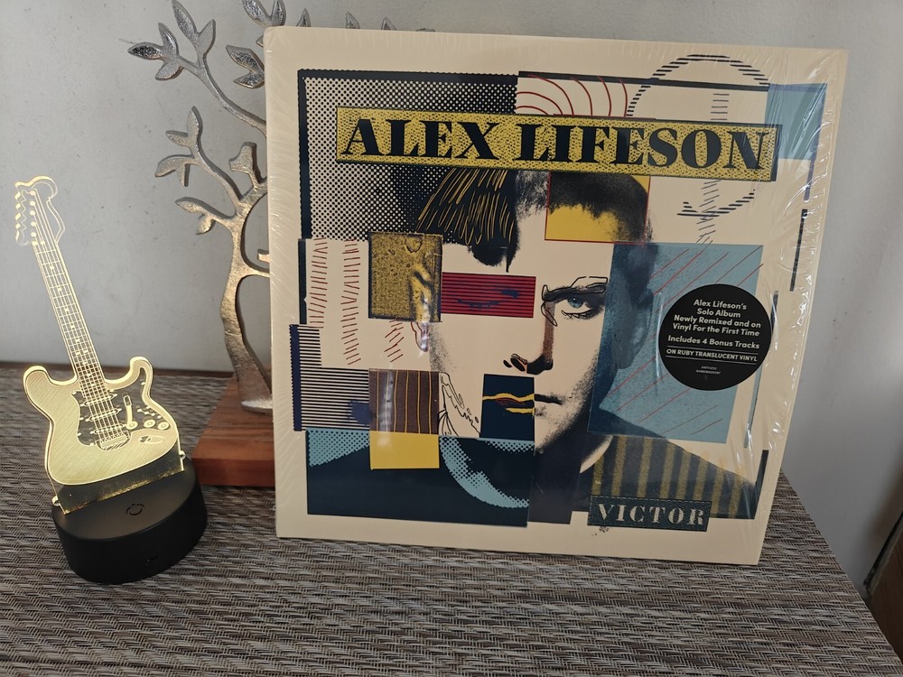 ALEX LIFESON Victor AUTOGRAPHED Backstage Exclusive Ruby Translucent Vinyl RUSH