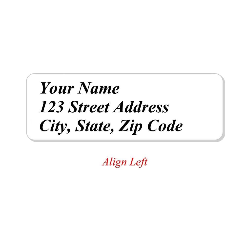400 Personalized Return Address Labels Printed Text 1/2 x 1 3/4 Inch Plain Text