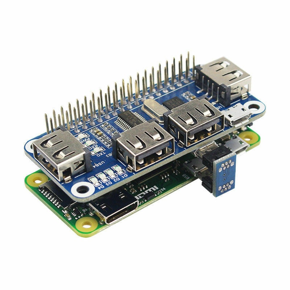 5V USB Hub Extension Board & Micro USB Converter & Cable For Raspberry Zero/W H