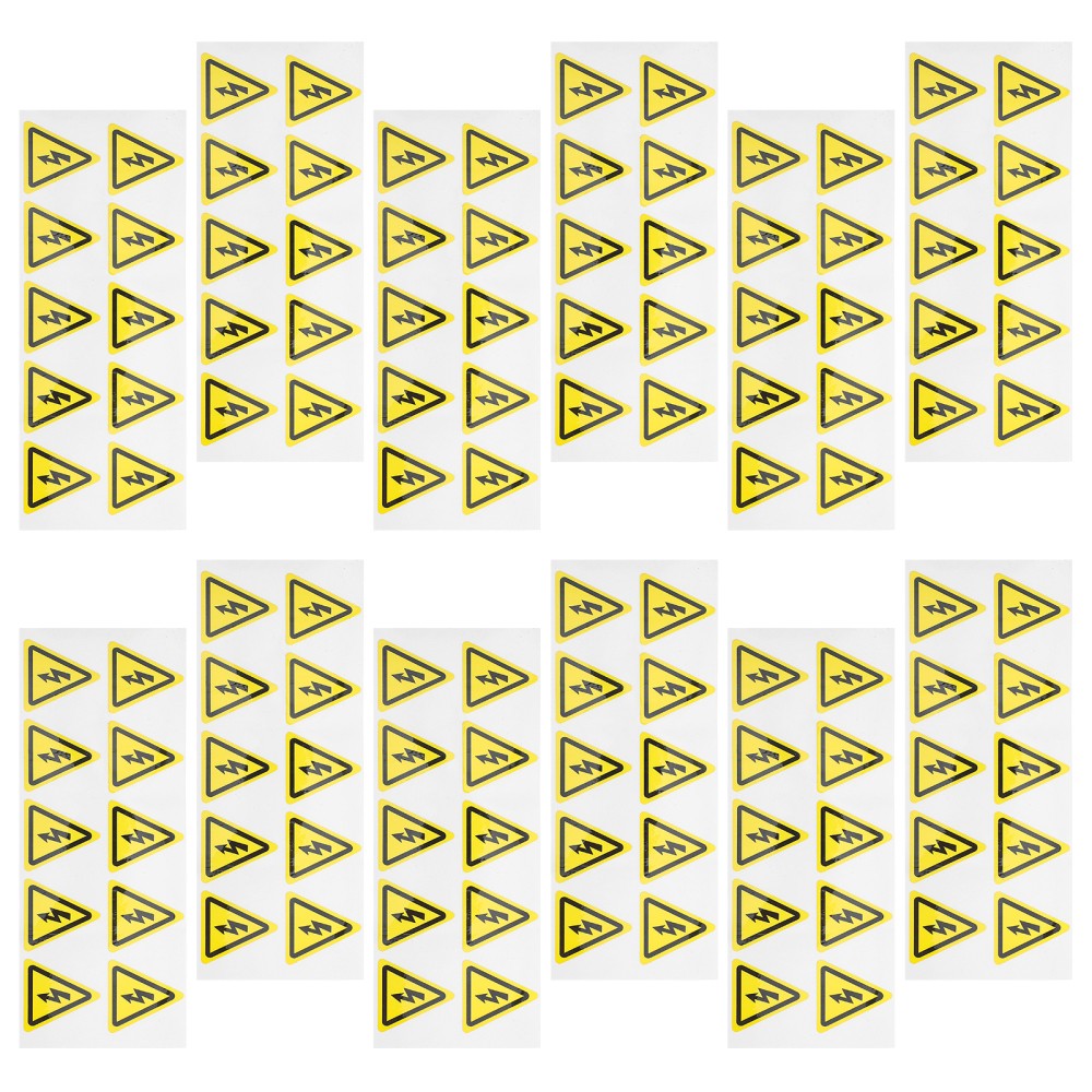 200pcs High Voltage Electrical Warning Sticker - Electric Risk Sign Stickers