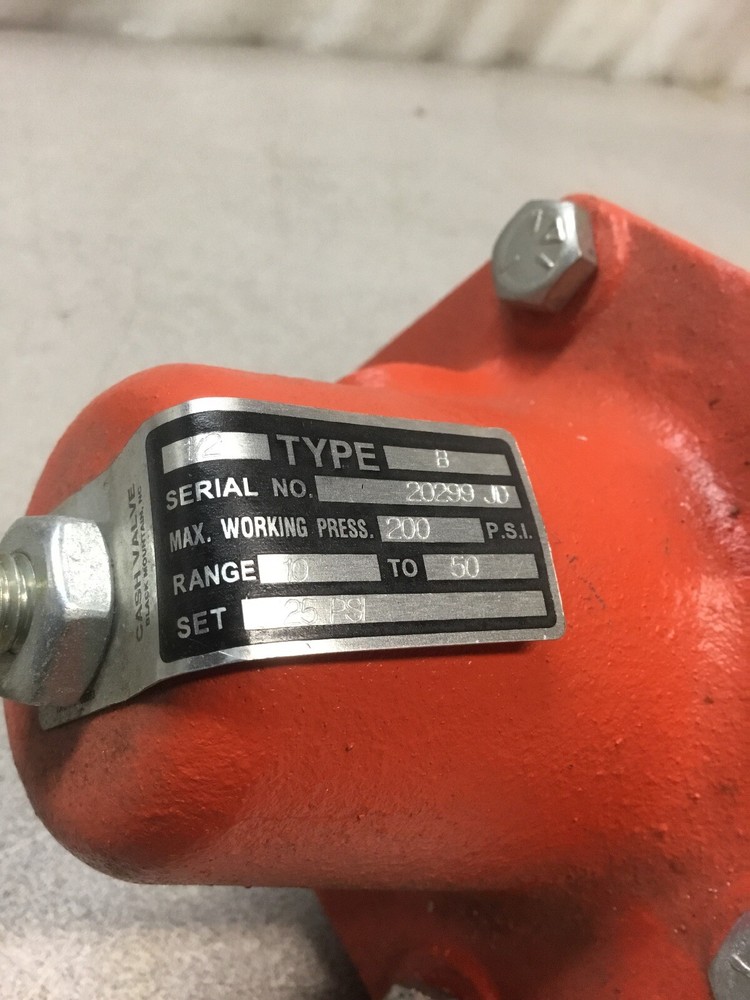 NEW CASH VALVE 1/2" Pressure Regulating Reducing Valve Type B Regulator 10-50psi