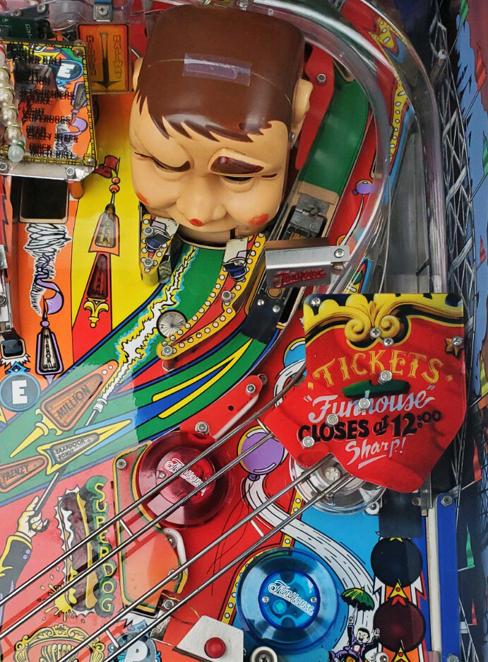 Williams Funhouse Pinball Machine Lower Right Clear Plastic with Custom Graphics