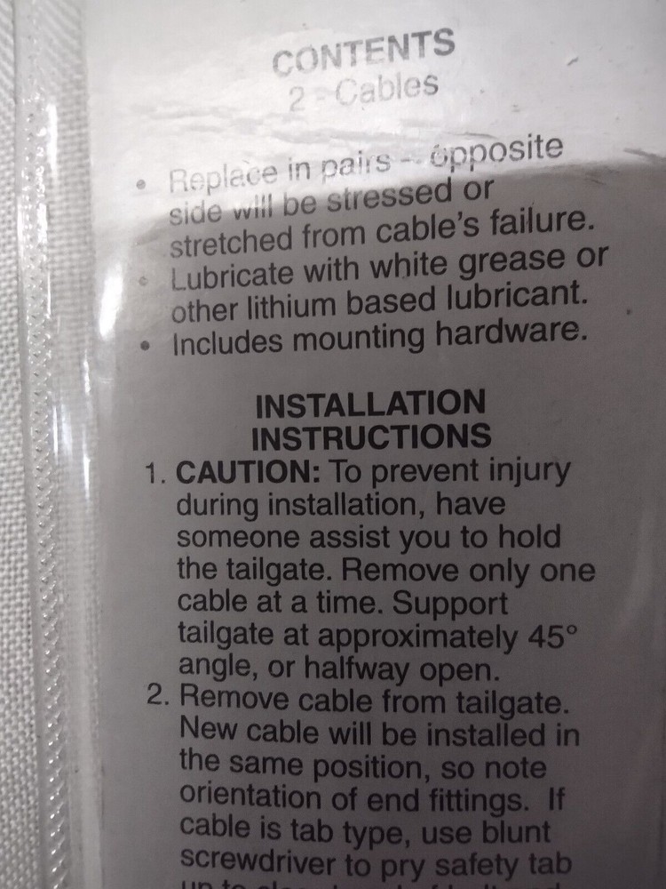 Tailgate/ Replacement Cables/ 1998-2009/ Nissan Frontier/ DORMAN/ 38541