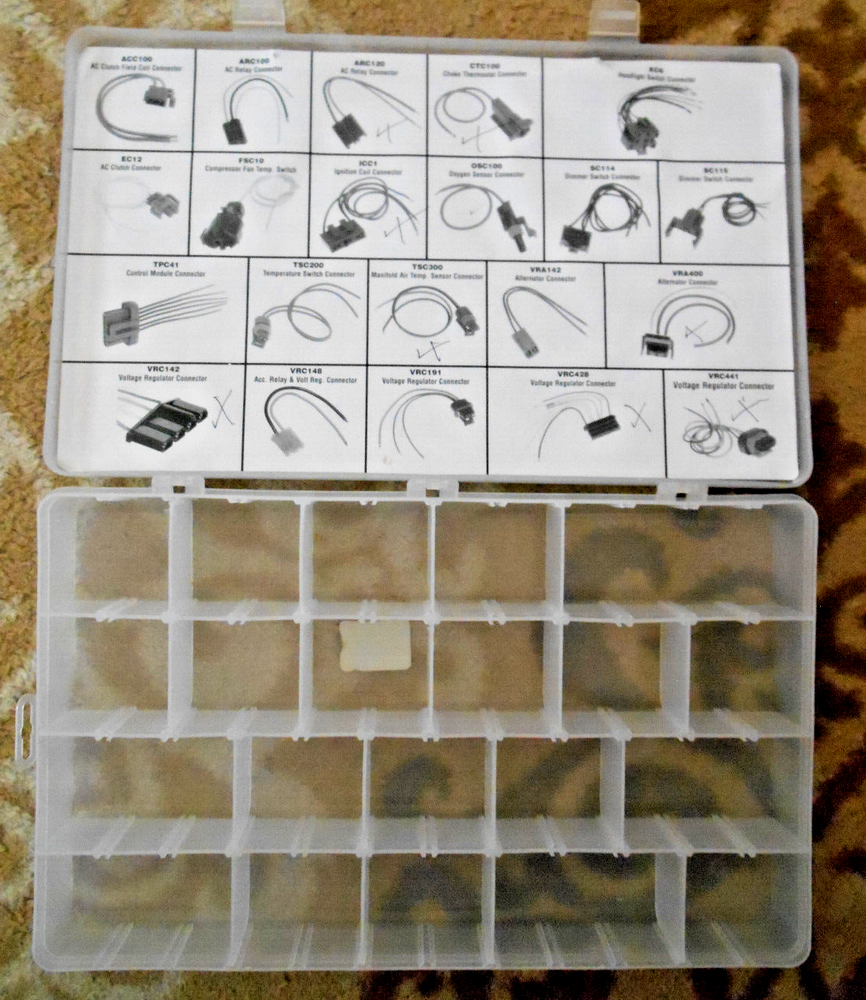 NAPA Echlin Electrical Connector Asst. ECA1000 Plastic Container Storage Box