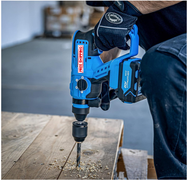 Cordless Rotary Hammer Drill, Includes 20-Volt Li-ion Rechargeable Battery