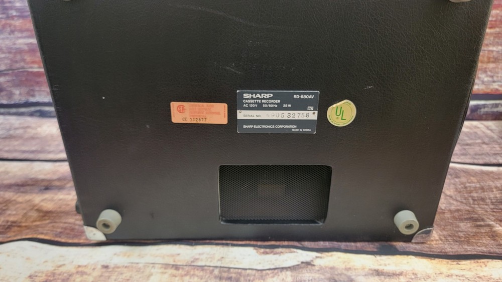 Sharp RD-680AV Professional Cassette Recorder PA System Tested And Working