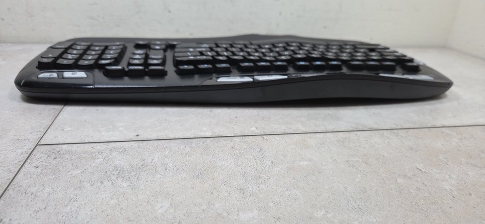 Logitech K350 Wave Ergonomic Wireless Keyboard with Unifying USB Dongle