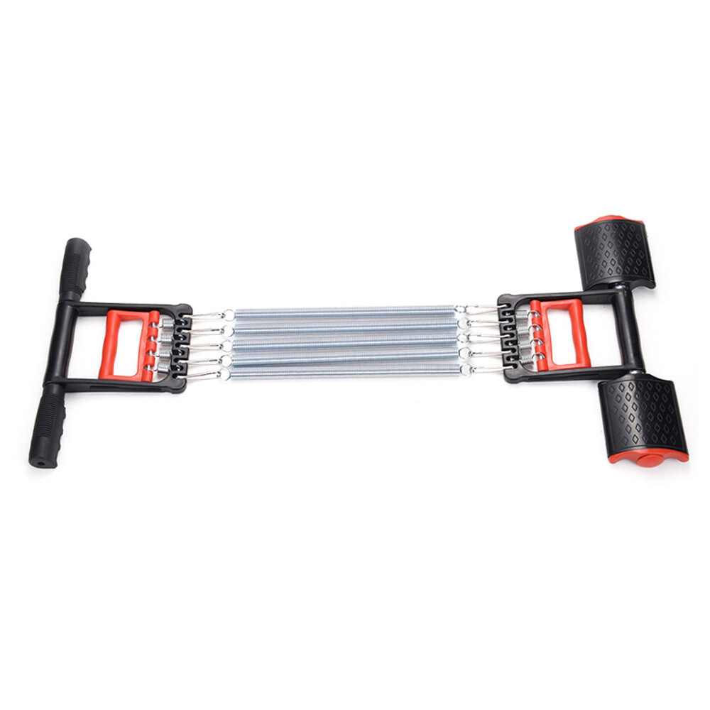 5 Springs Chest Arm Expander Pull Exerciser Equipment Plastic Handle Red Black