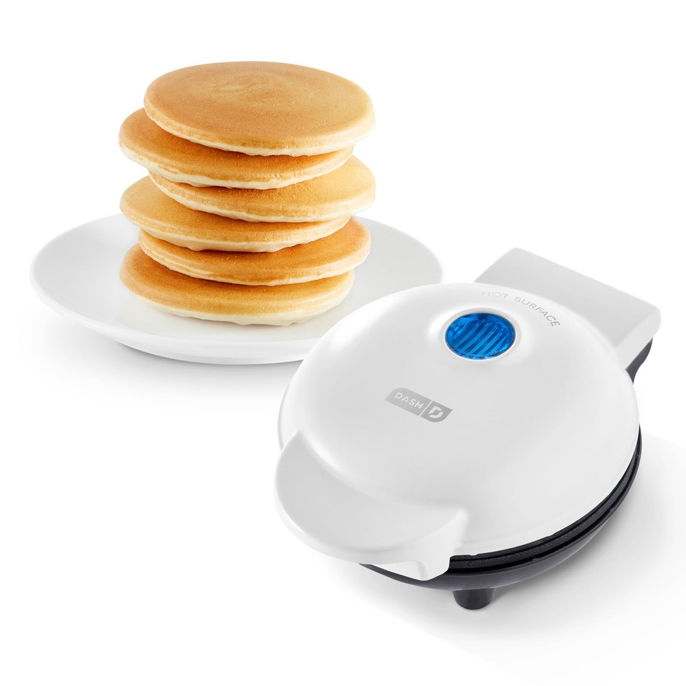 Dash Mini Maker Griddle - Compact Breakfast and Pancake 4 Inch, White