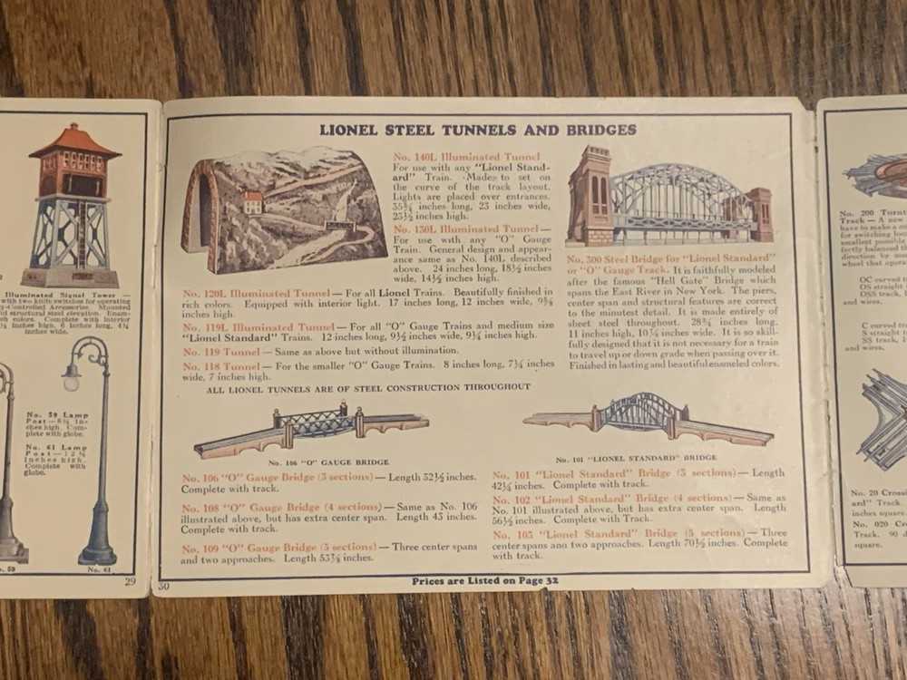 1929 Lionel Train Catalog