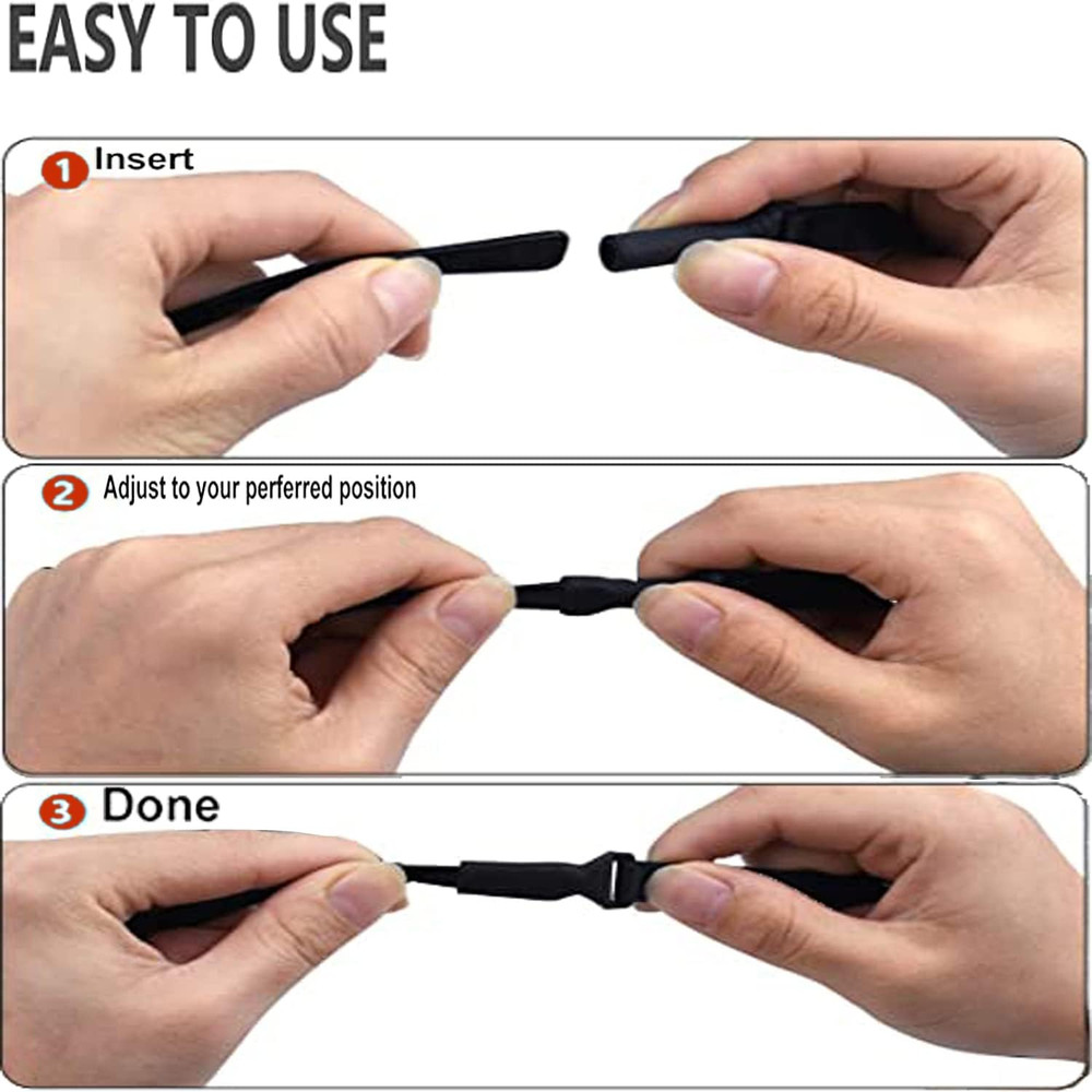 Adjustable Glasses Strap - 4 Pack No Tail Eyeglass Straps, Universal Fit Rope Ey