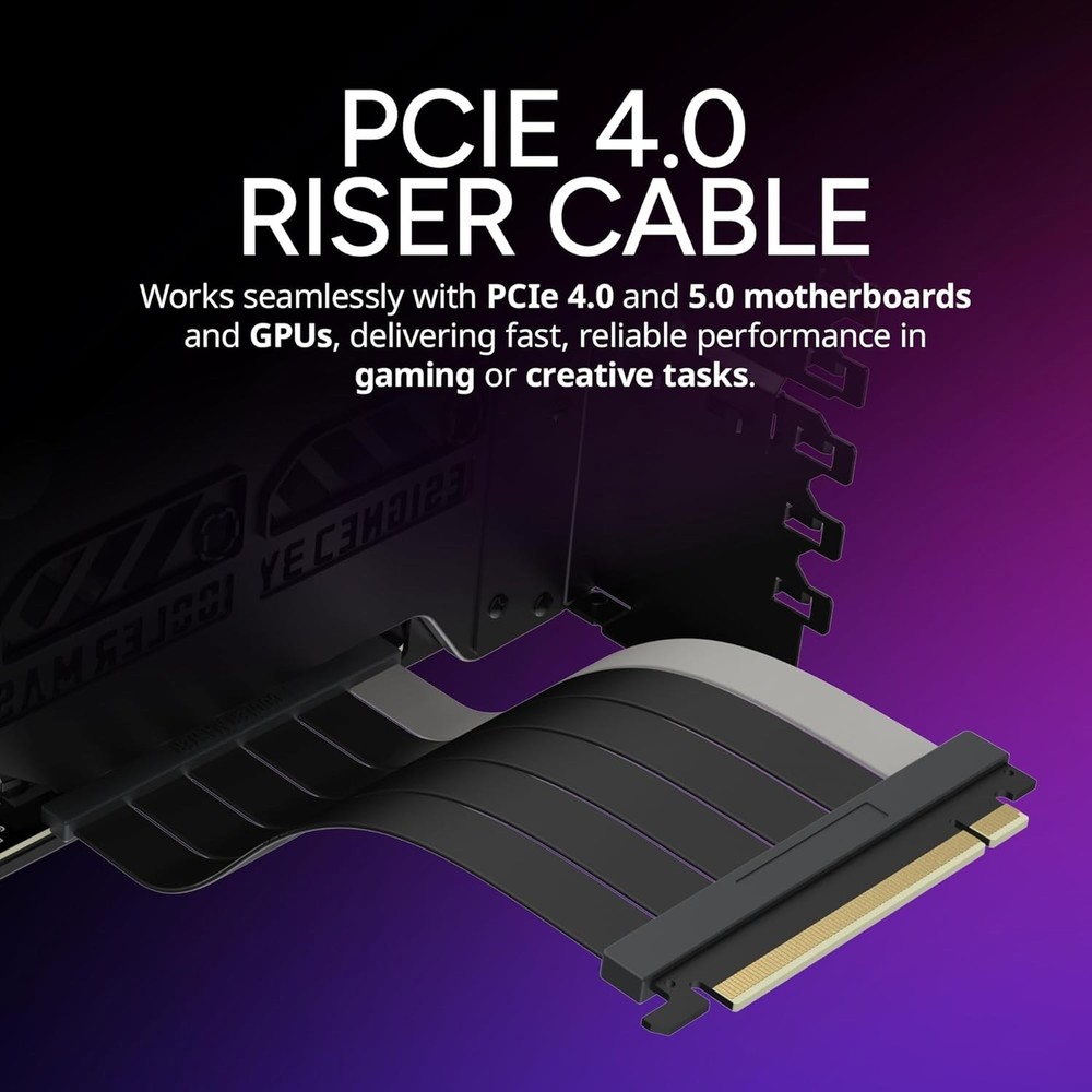 Adjustable Vertical GPU Card Holder Kit V3 with PCI-E Riser Cable for Any Case
