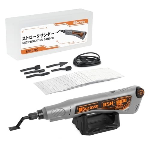 Variable Speed Reciprocating Sander with USB Charging & LED Light, 6 Sanding Hea