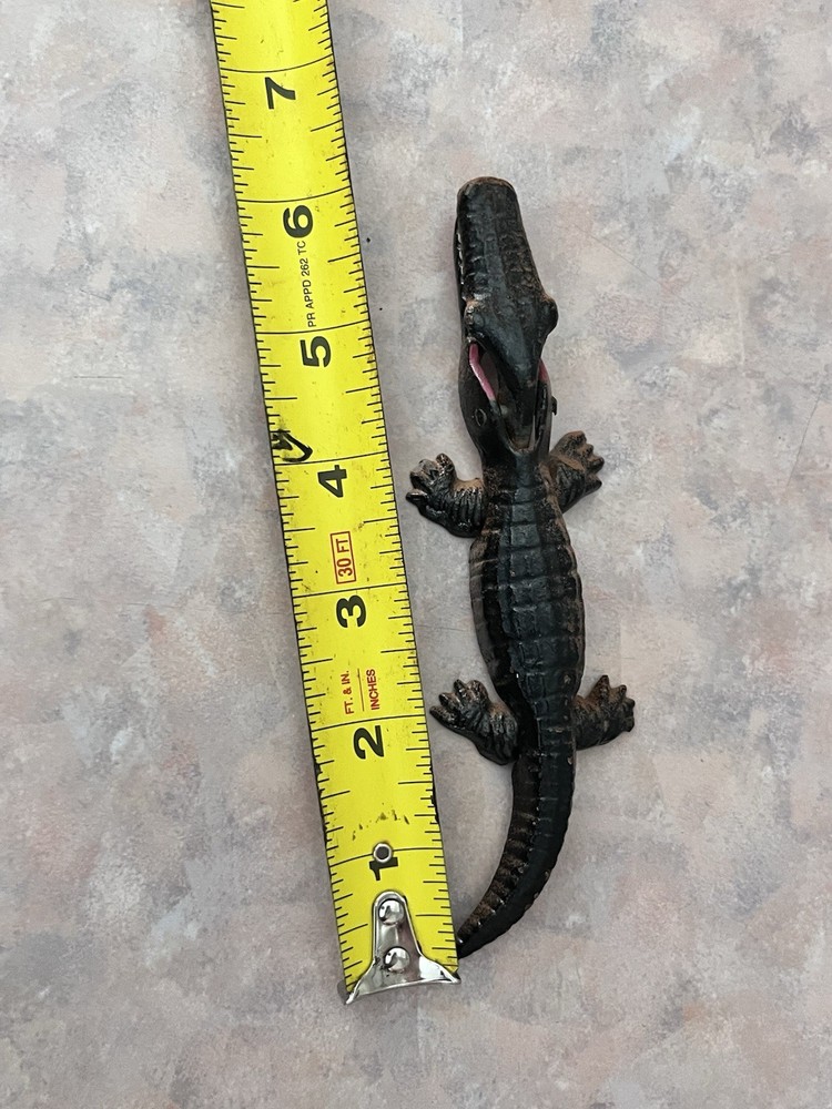 Vintage Cast Iron small Alligator original paint Nutcracker