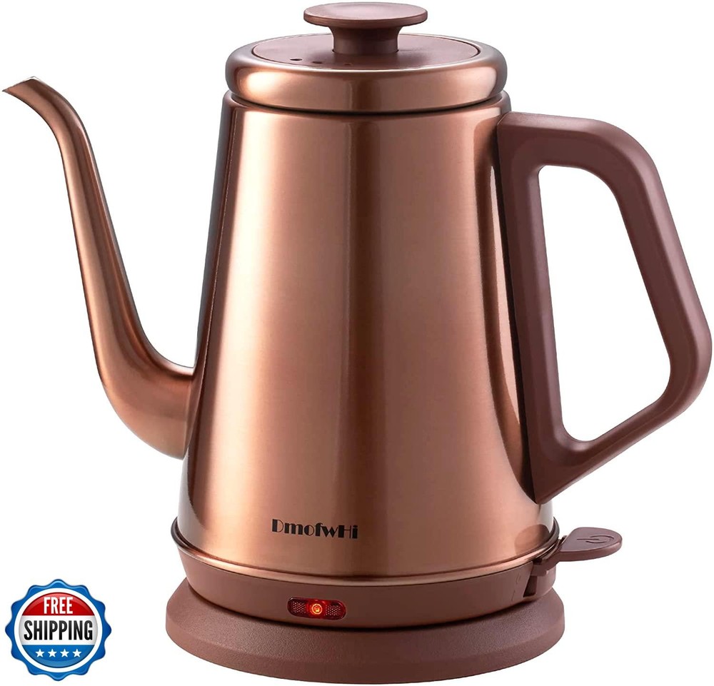 DmofwHi 1000W Gooseneck Electric Kettle (1.0L),100% Stainless Steel BPA Free