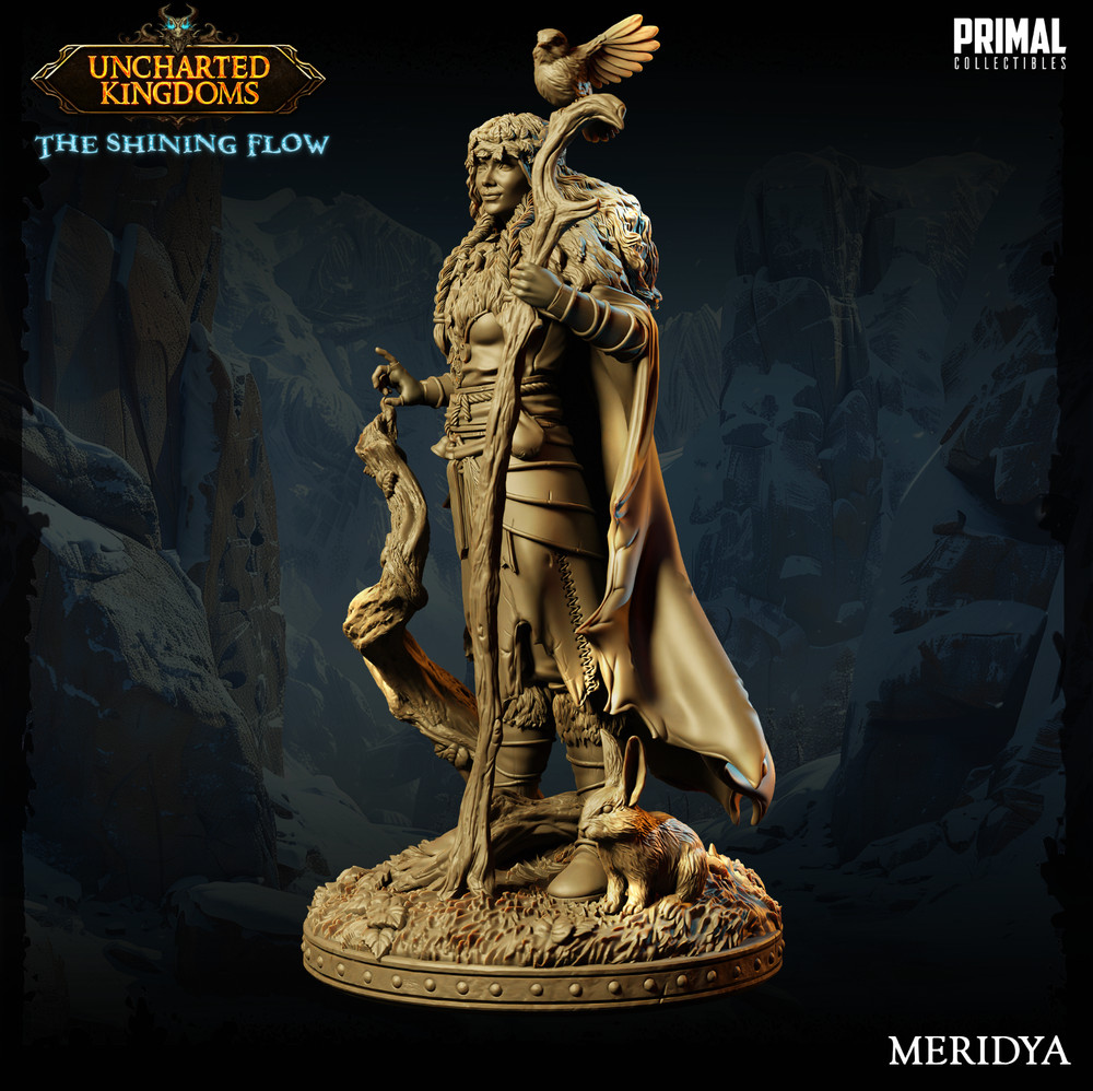 DnD Druid Meridya Mini 32mm Scale TTRPG