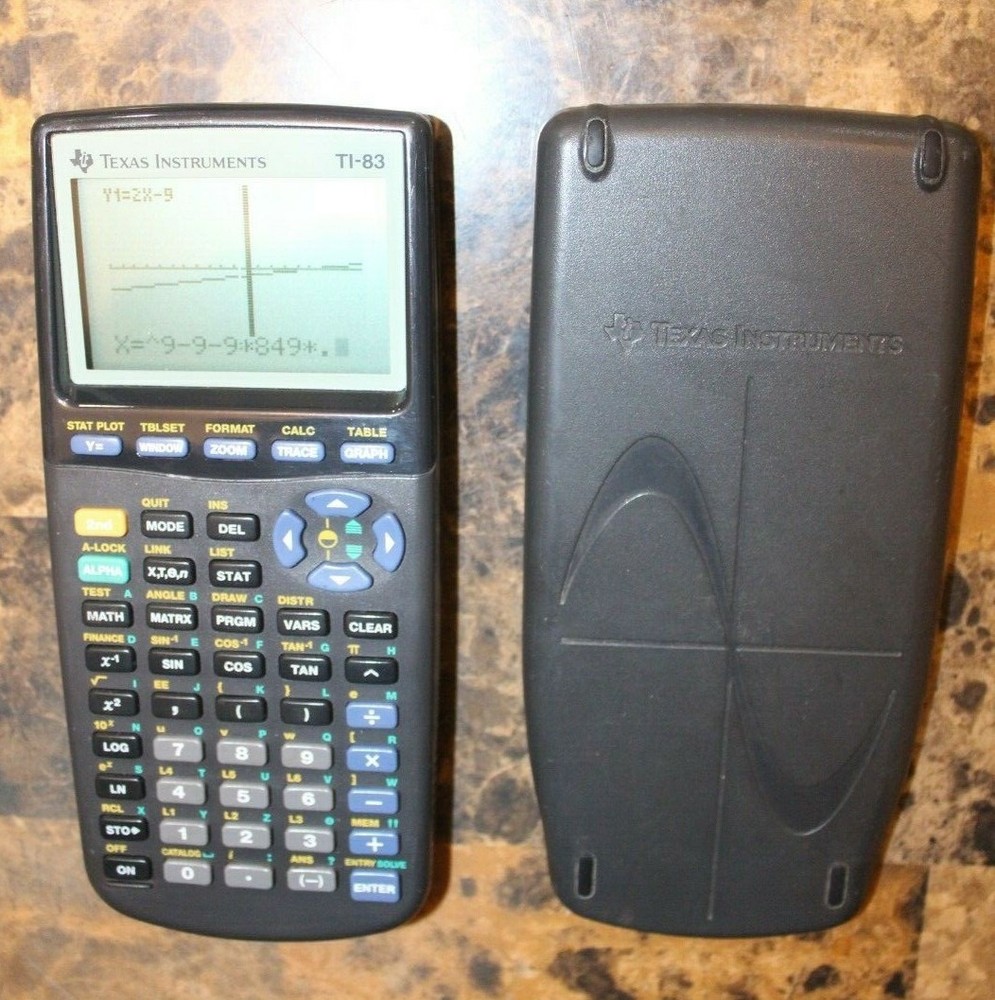 Texas Instruments TI-83 Graphing Calculator With Cover