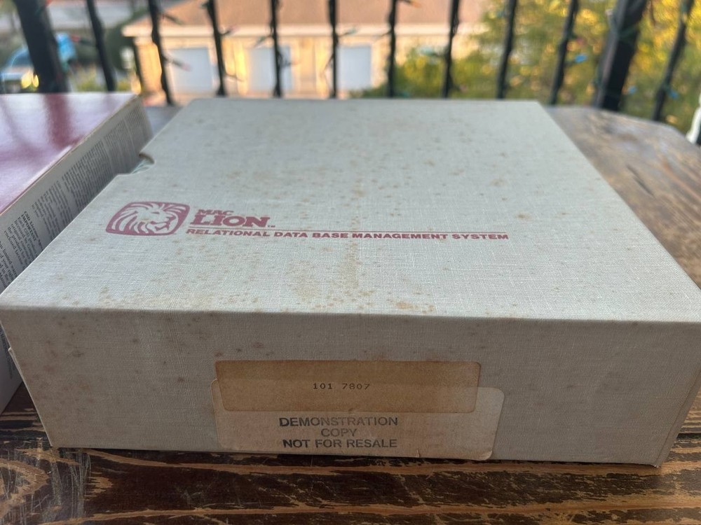 Mac Lion Relational Database Apple Macintosh Demo Copy Boxed Manuals Disks