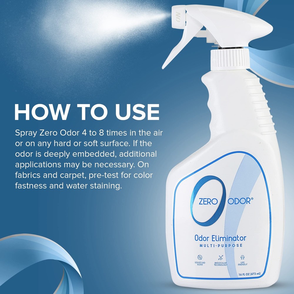 Zero Odor – Multi-Purpose Odor Eliminator - Air & Surface Odor – Pat