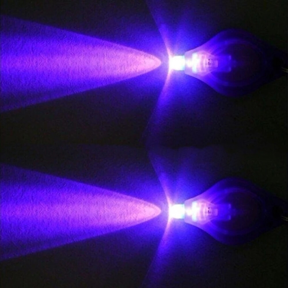 20PC UV Flashlight Mini Keychain LED Torch Light Blacklight Key Ring Lights US