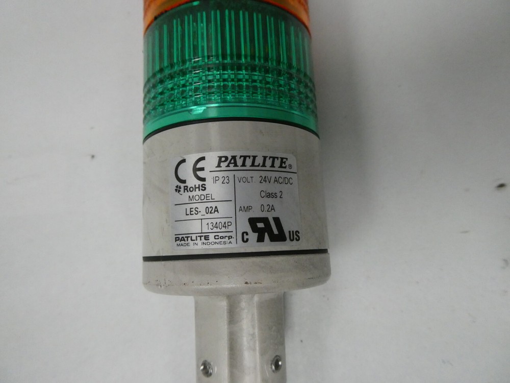 Patlite LES-02A Green Amber Red Stack Light Assembly 24v-ac/dc