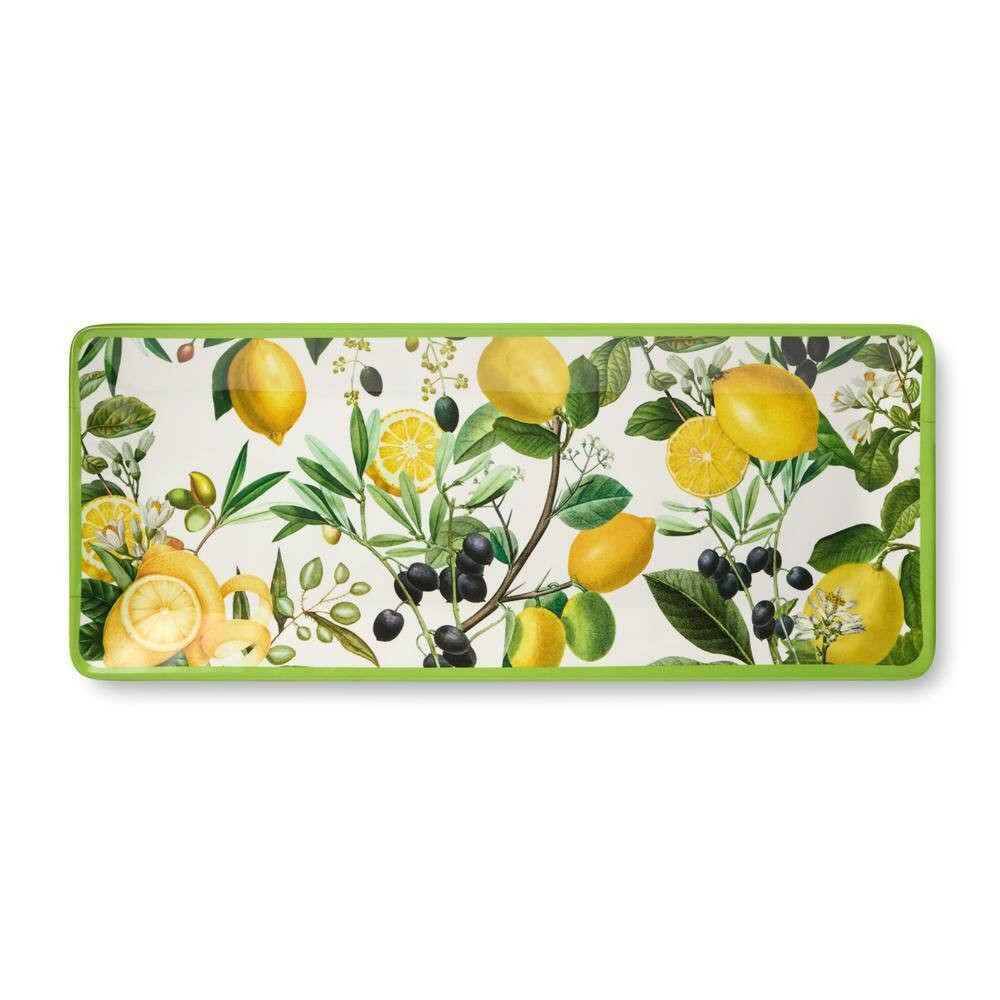 Limone 14.5 In. Multi-Colored Melamine 3-Piece Platter Set