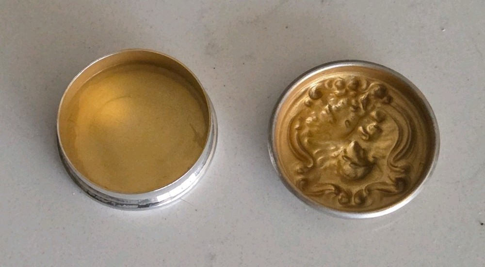 Antique Hallmarked Sterling Silver/gilt Pill Box
