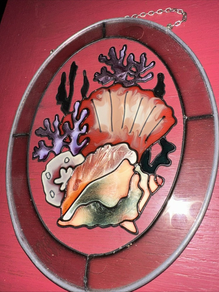 Stained Glass Seashell Suncatcher