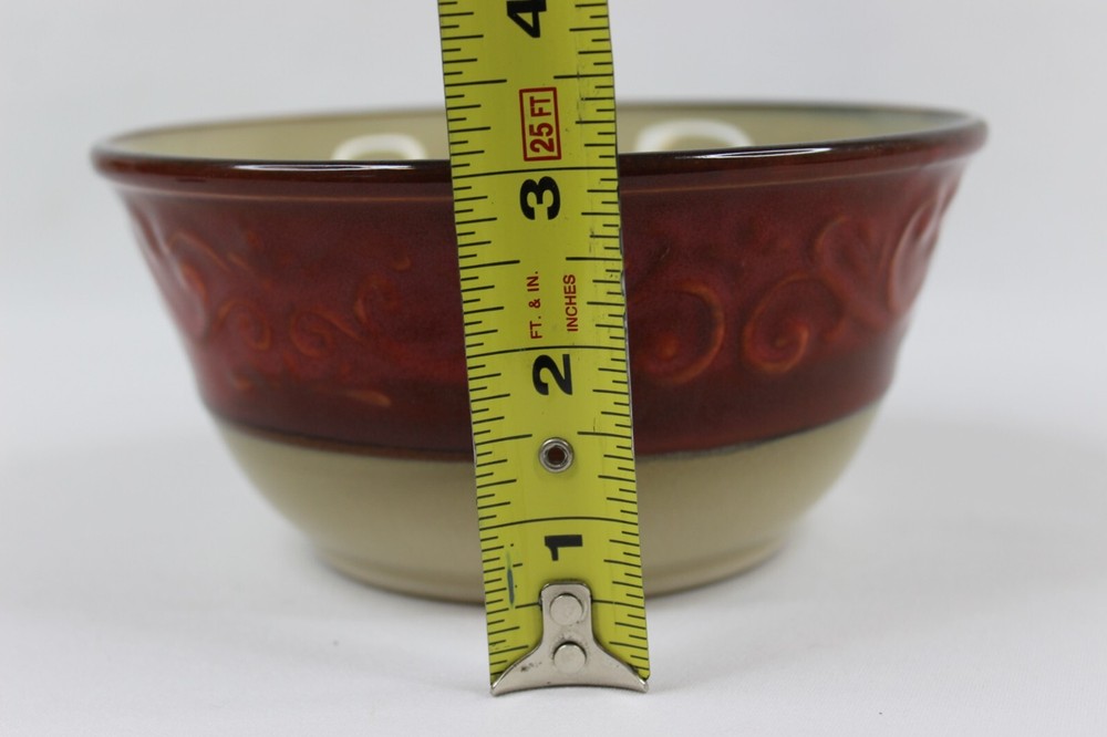 Pier 1 Imports Stoneware Red Scroll Pattern Soup Cereal Bowl Replacement