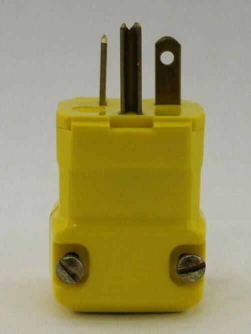Hubbell 5364VY Dead Front Plug NEMA 5-20P