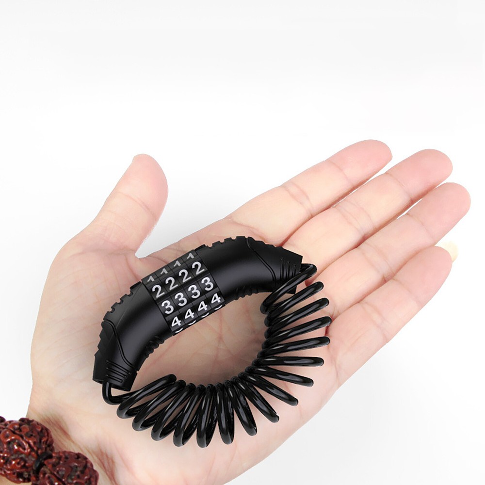 Four-digit Coded Cable Lock Combination Lock Portable Motorcycle Bicycle 1m Lock