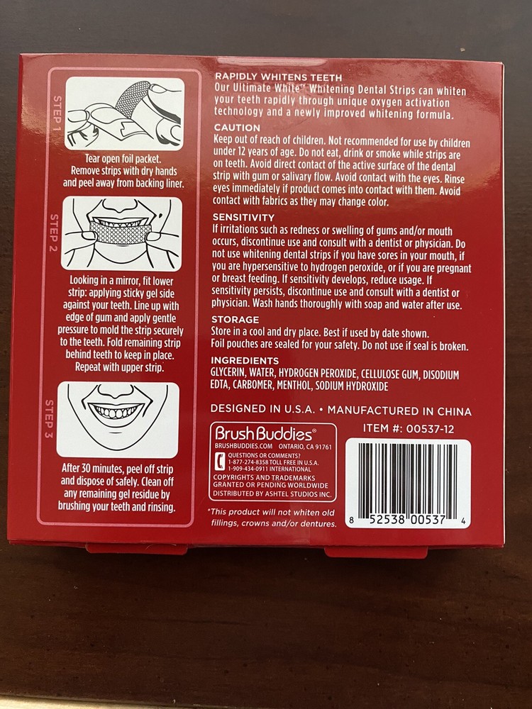 2 Teeth Whitening Strips Ultimate White Dental Strips