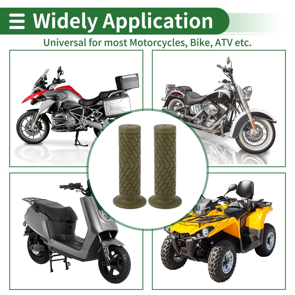 1" 25mm Motorcycle Knobs Handlebar Cover TPU Green