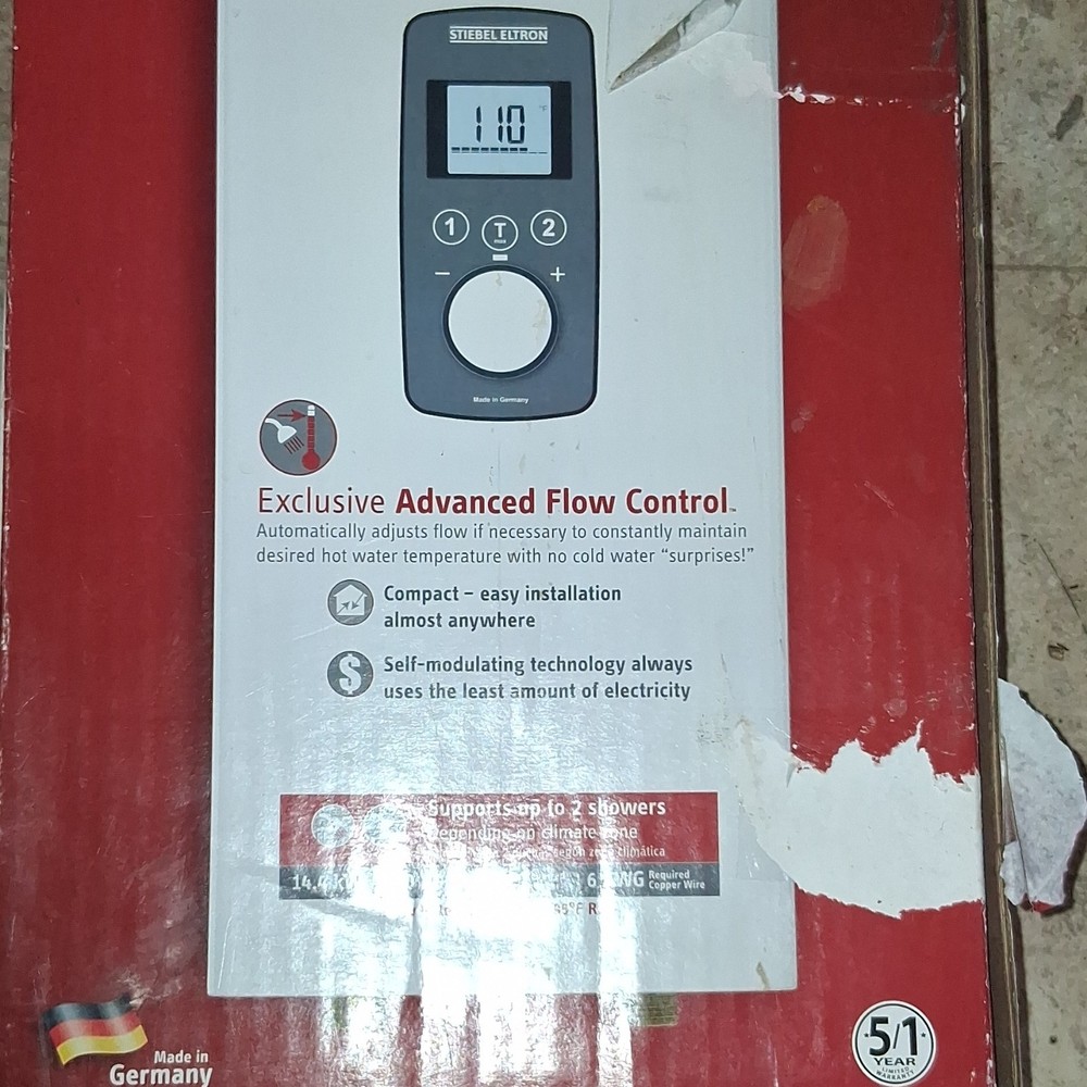 STIEBEL ELTRON Tankless Water Heater 14.4 kW 240V 60A Compact Digital Display